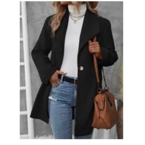 Button Slant Pocket Overcoat
